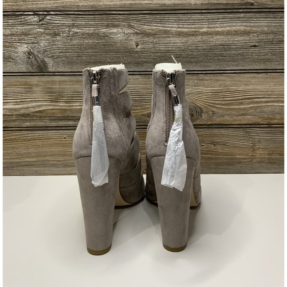Marc Fisher Hindera Open Toe Caged Sandals 9M Taupe Suede NEW - Picture 3 of 7